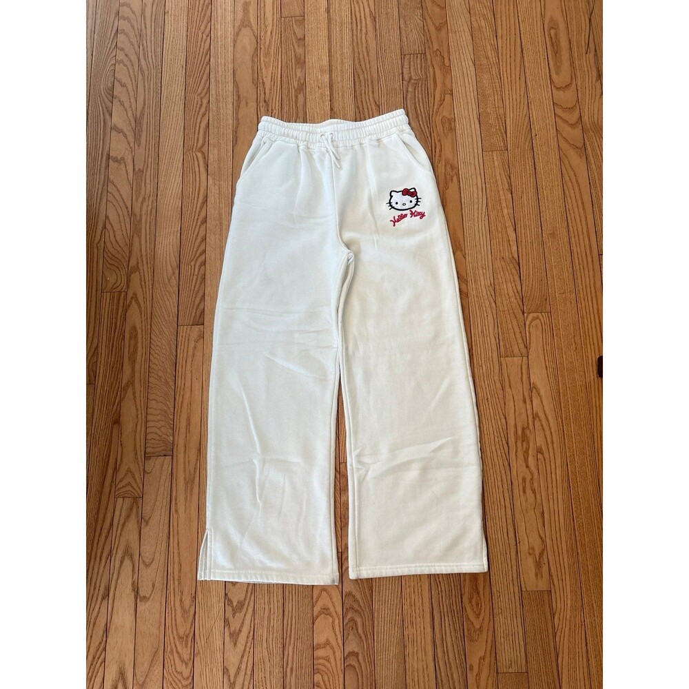 Hello Kitty sweatpants joggers white logo Y2K vintage 2000's baggy oversized